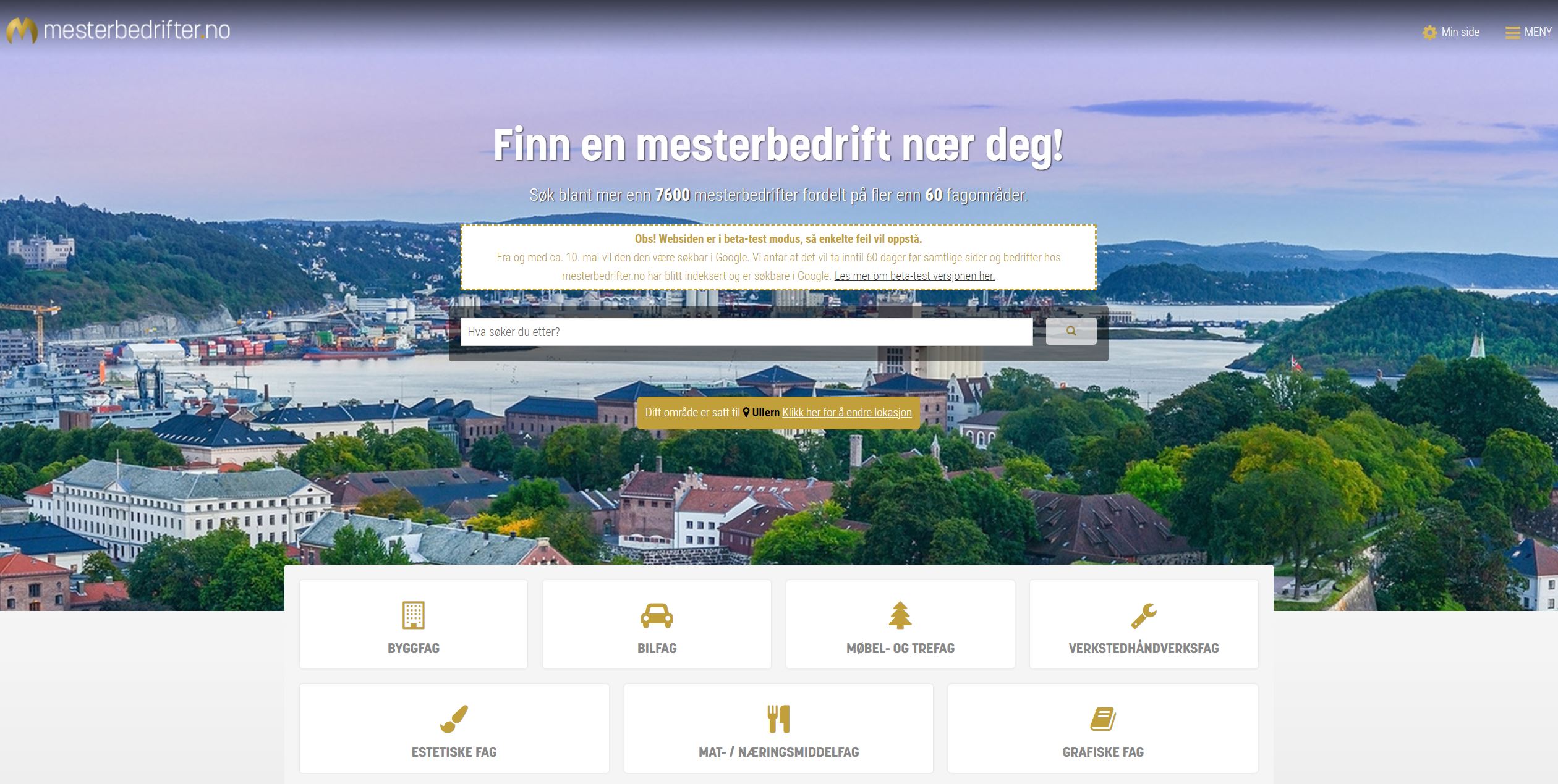 Viktig informasjon angående mesterbedrifter.no